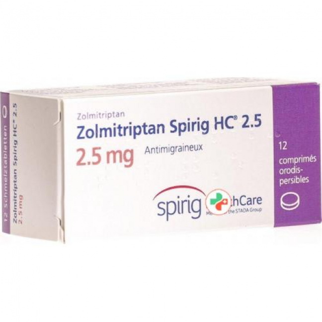 Золмитриптан Спириг 2.5 мг 12 растворимых таблеток 