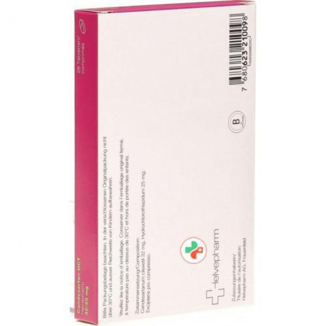 Кандесартан НСТ Хелвефарм 32/25 мг 28 таблеток 