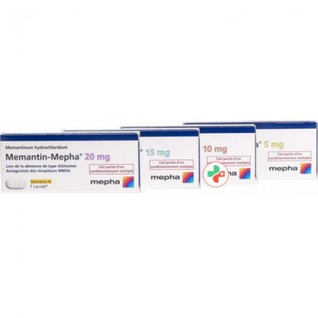 Мемантин Мефа стартовый пакет (7x5 мг, 7x10 мг, 7x15 мг, 7x20 мг) 28 таблеток покрытых оболочкой 