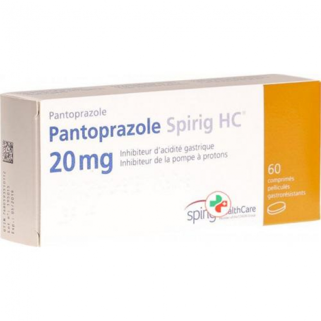 Пантопразол Спириг 20 мг 60 таблеток покрытых оболочкой  