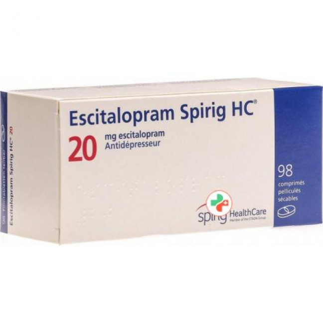 Эсциталопрам Спириг 20 мг 98 таблеток покрытых оболочкой  
