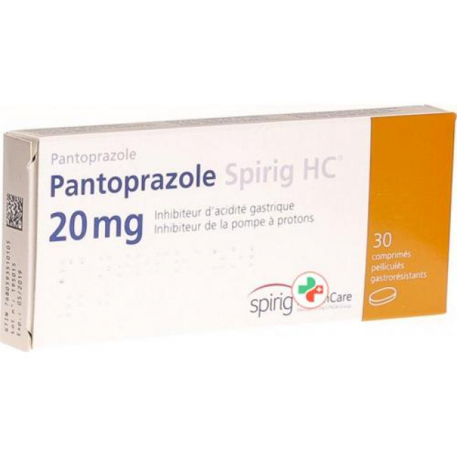 Пантопразол Спириг 20 мг 30 таблеток покрытых оболочкой
