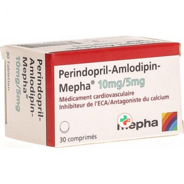 Периндоприл Амлодипин Мефа 10 мг / 5 мг 30 таблеток