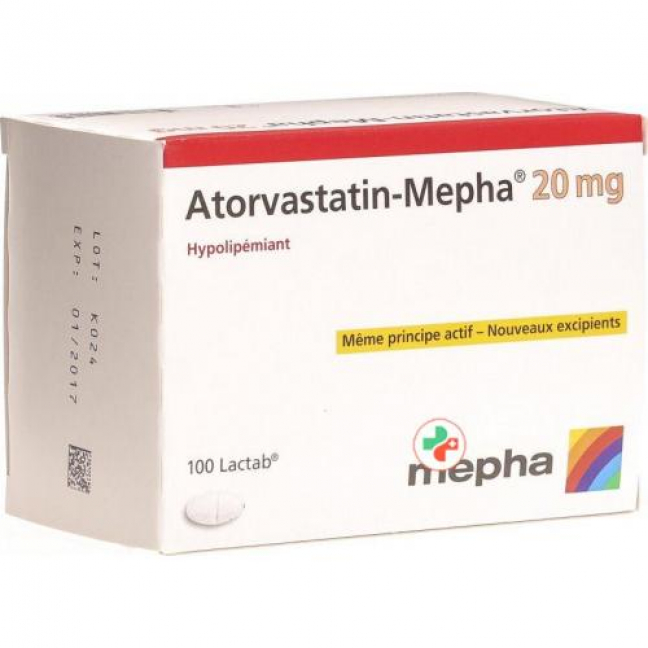 Аторвастатин Мефа 20 мг 100 таблеток покрытых оболочкой 