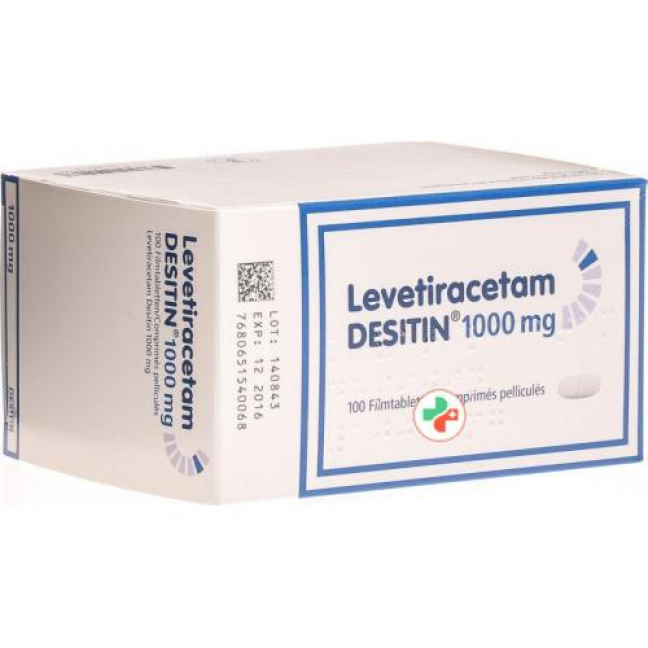 Леветирацетам Деситин 1000 мг 100 таблеток покрытых оболочкой 