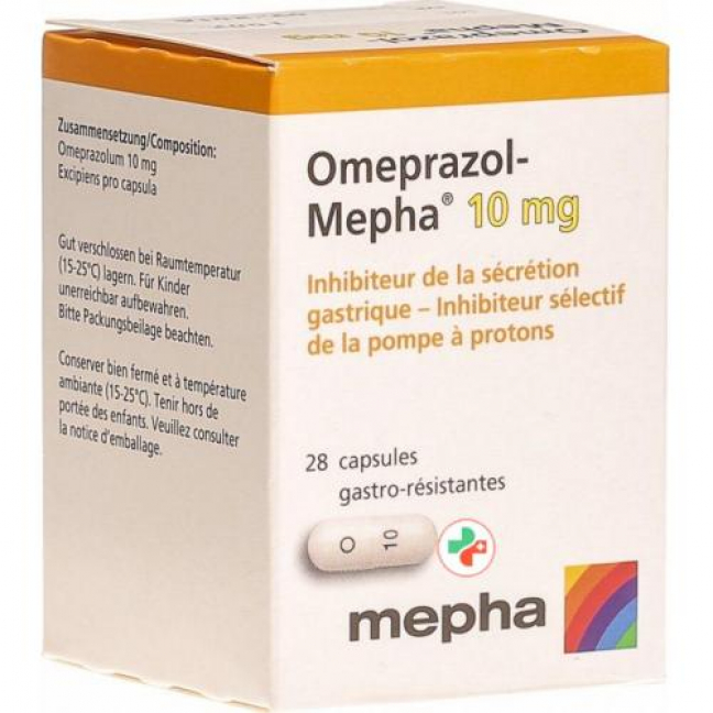 Omeprazol Mepha 10 mg 28 Kaps