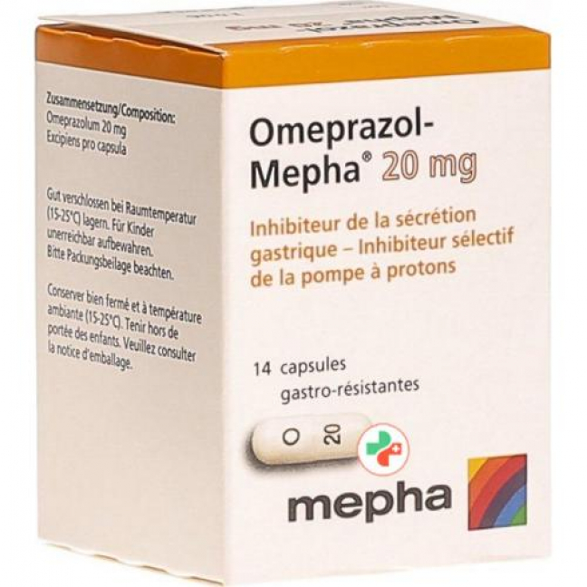 Omeprazol Mepha 20 mg 14 Kaps