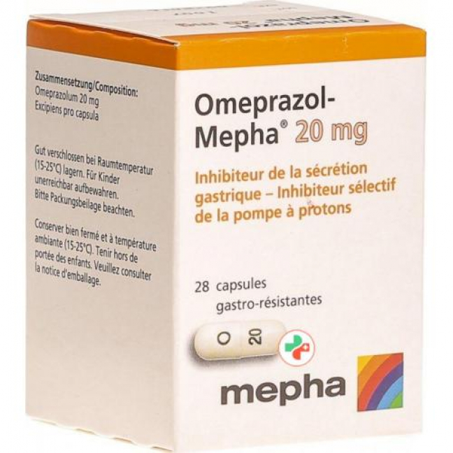 Омепразол Мефа 20 мг 28 капсул