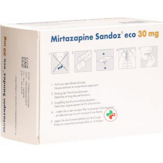Миртазапин Сандоз ЭКО 30 мг 96 растворимых таблеток 