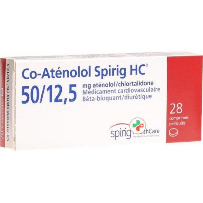 Co-Атенолол Спириг 50/12.5 28 таблеток покрытых оболочкой 