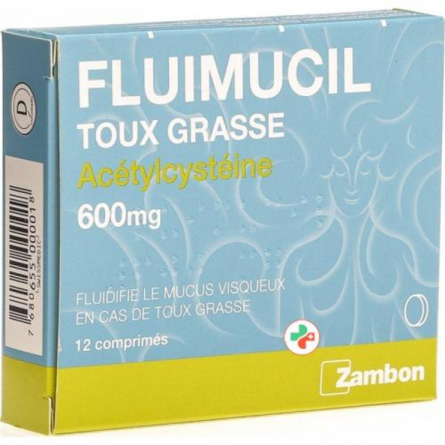 Флуимуцил 600 мг 12 таблеток от простуды и кашля