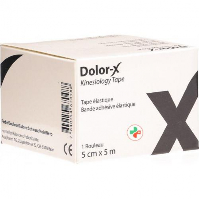 Dolor-x Kinesiology Tape 5см X 5m Schwarz