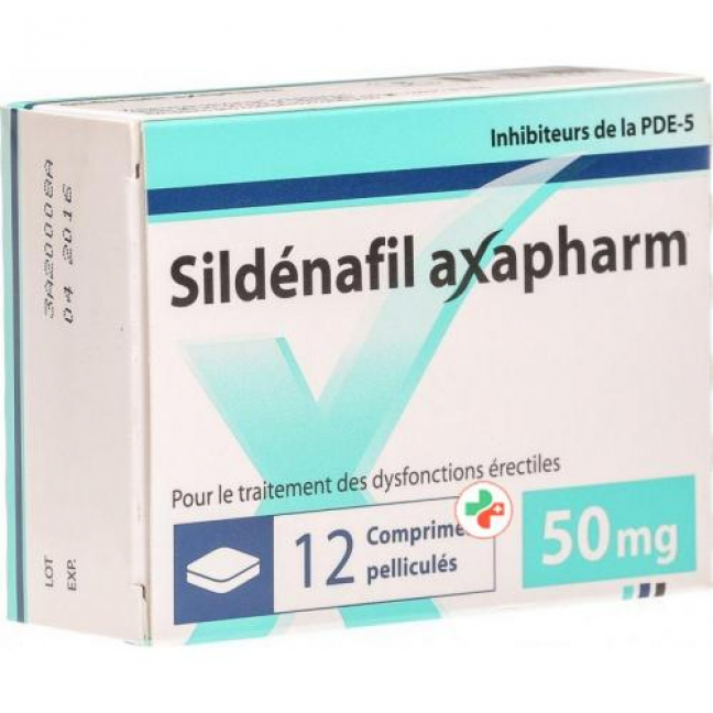 Силденафил Аксафарм 50 мг 12 таблеток покрытых оболочкой
