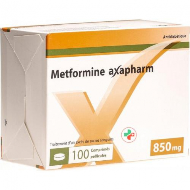 Метформин Аксафарм 850 мг 100 таблеток покрытых оболочкой  