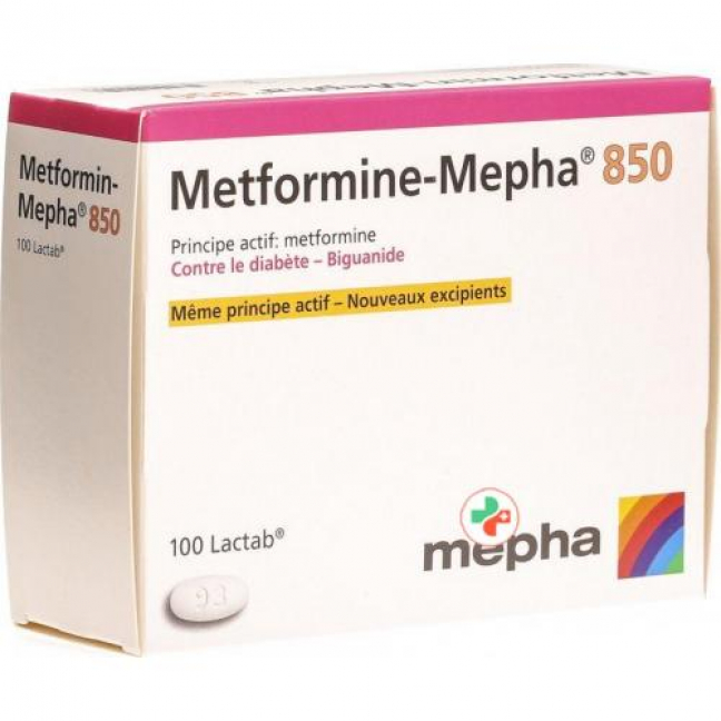 Метформин Мефа 850 мг 100 таблеток покрытых оболочкой 