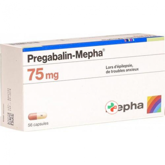 Прегабалин Мефа 75 мг 56 капсул