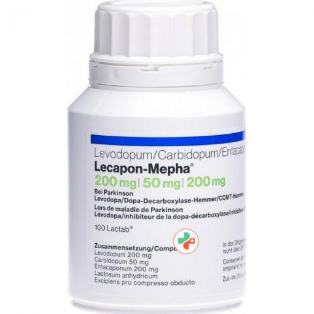 Лекапон Мефа 200 мг / 50 мг / 200 мг 100 таблеток покрытых оболочкой 