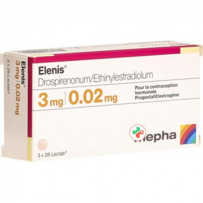 Эленис 3 х 28 таблеток покрытых оболочкой 