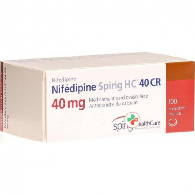 Nifedipin Spirig 40 mg CR 100 tablets