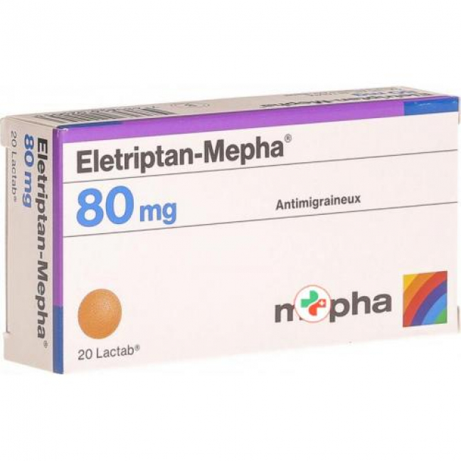 Элетриптан Мефа 80 мг 20 таблеток покрытых оболочкой