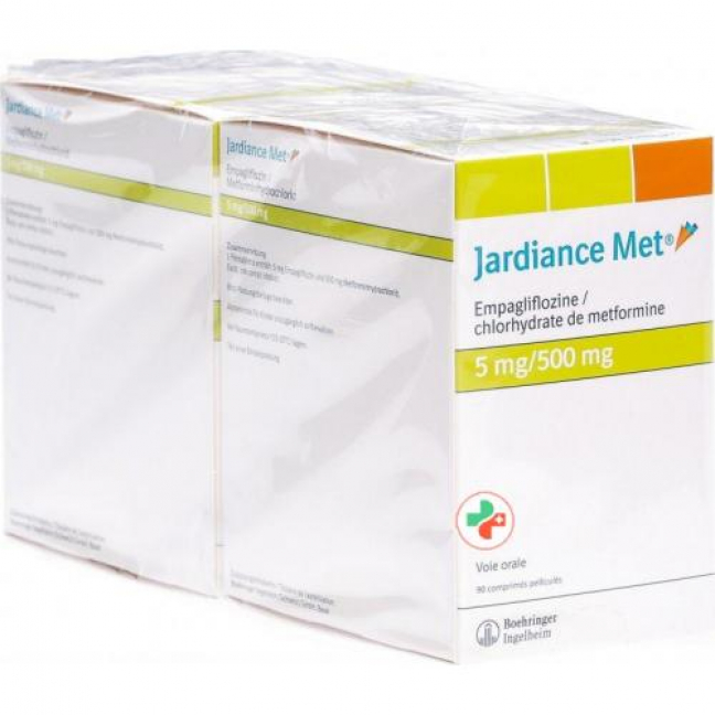 Джардинс Мет 5/500 мг 2x90 таблеток покрытых оболочкой