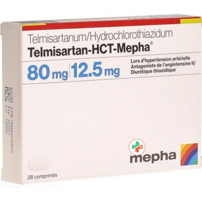 Telmisartan HCT Mepha 80/12.5 mg 28 tablets