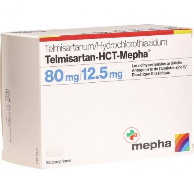 Телмисатран ГХТ Мефа 80/12,5 мг 98 таблеток