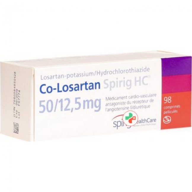 CO Losartan Spirig 50/12.5 mg 98 filmtablets