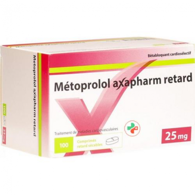 Метопролол Аксафарм Ретард 25 мг 100 таблеток