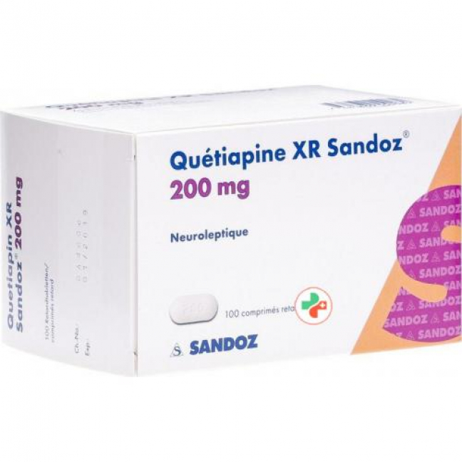 Кветиапин XR Сандоз 200 мг 100 ретард таблеток