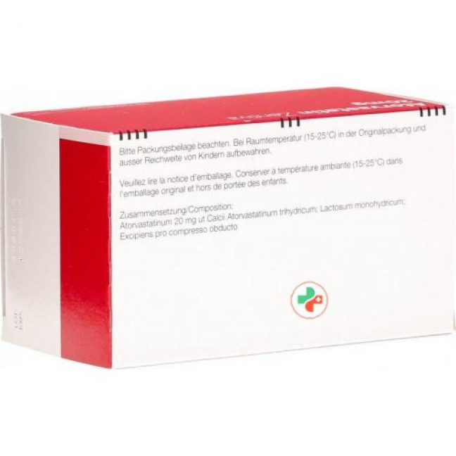 Atorvastatin Zentiva 20 mg 100 filmtablets