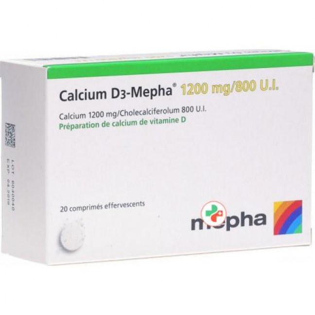 Кальций Д3 Мефа 1200 / 800 20 диспергируемых таблеток