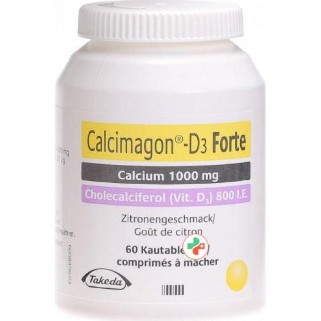 Кальцимагон Д3 Форте Лимон 60 жевательных таблеток