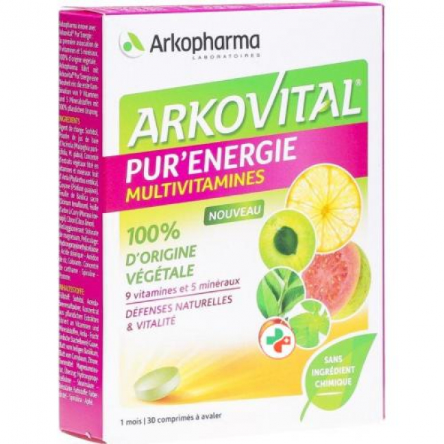 Арковитал Чистая энергия натуральный мультивитаминно-минеральный комплекс 30 таблеток
