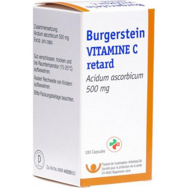 Бургерштейн Витамин С Ретард 500 мг 100 капсул