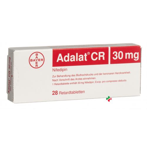 Adalat CR 30 mg 28 Retard tablets