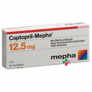 Каптоприл Мефа 12.5 мг 30 таблеток