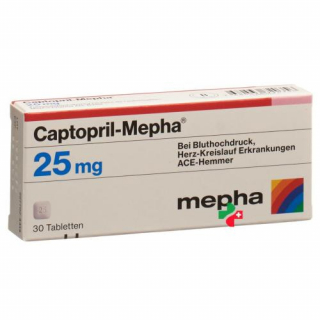 Каптоприл Мефа 25 мг 30 таблеток
