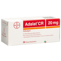 Adalat CR 20 mg 98 Retard tablets