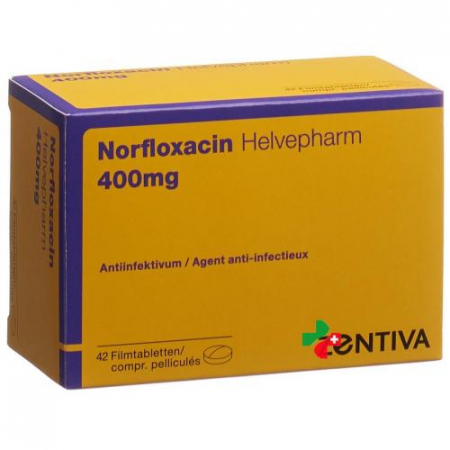 Норфлоксацин Хелвефарм 400 мг 42 таблетки в оболочке