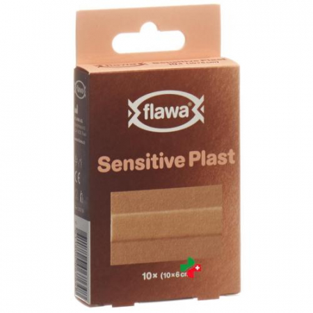 Flawa Sensitive Plast 6x10см 10 штук