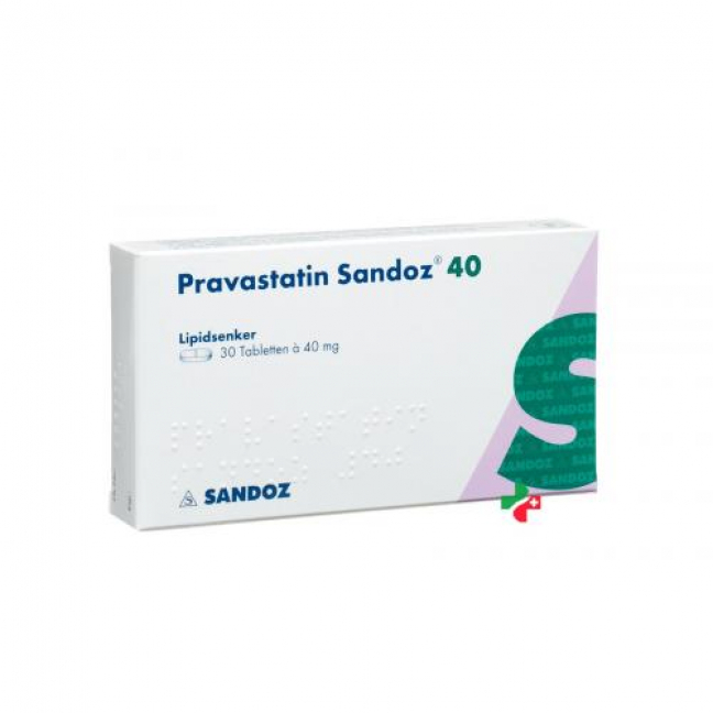 Правастатин Сандоз 40 мг 30 таблеток