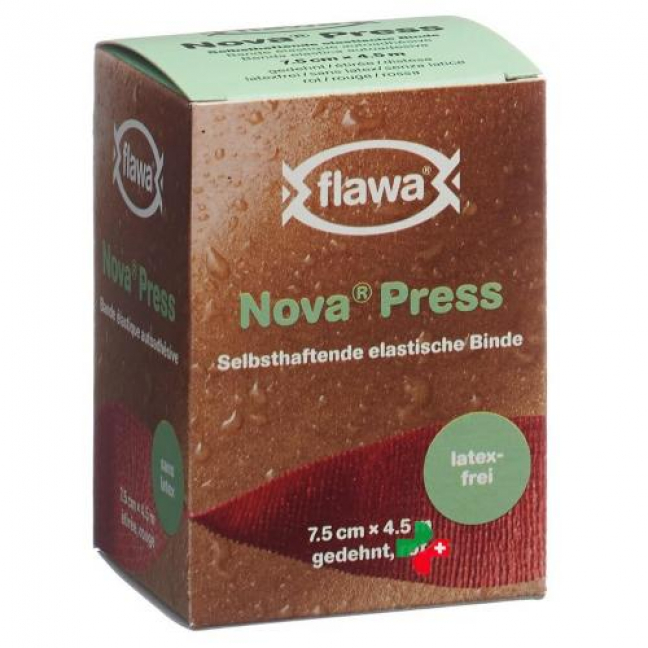 Flawa Nova Press самоклеющиеся бинт 7.5смx4.5m Rot