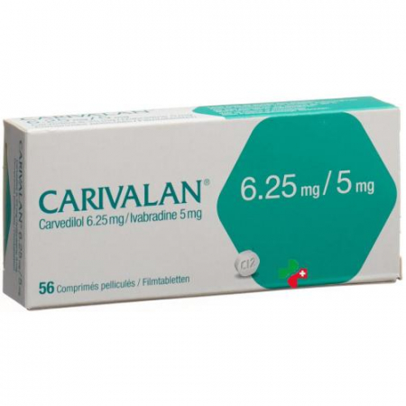 Каривалан 6,5 мг / 5 мг 56 таблеток покрытых оболочкой 