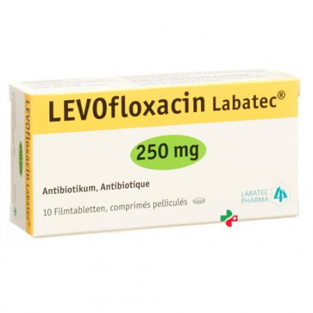 Левофлоксацин Лабатек 250 мг 10 таблеток покрытых оболочкой