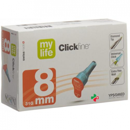 Mylife Clickfine Pen Nadeln 8мм 31г (pi) 100 штук