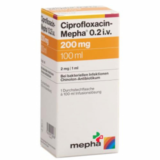 Ципрофлоксацин Мефа раствор для инфузий 200 мг / 100 мл 1 флакон 100 мл