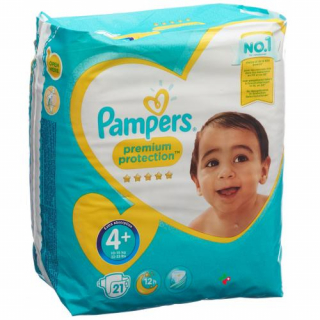Pampers Premium Prot размер 4+ 9-18кг Tragepack 21 штука