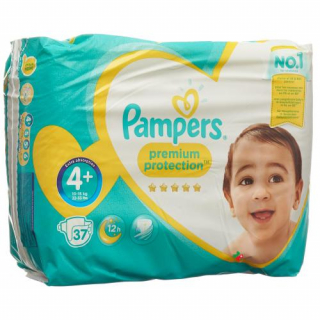 Pampers Premium Prot размер 4+ 9-18кг Sparpack 37 штук