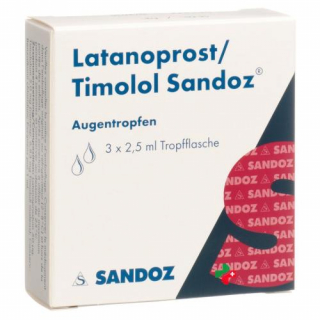 Латанопрост/тимолол Сандоз 3 х 2.5 мл глазные капли 